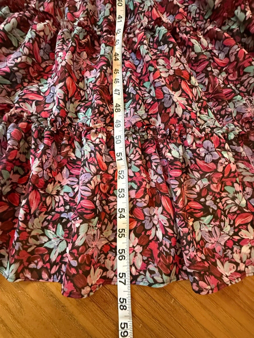 MISA Los Angeles Xirena Floral Ruffle Maxi Dress Purple Pink Size Small - Picture 10 of 10